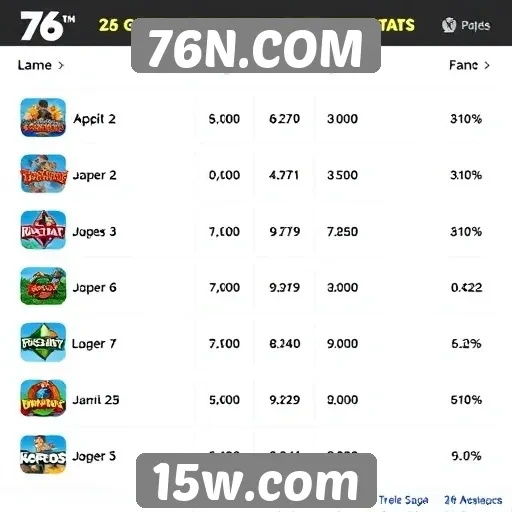 Análise dos jogos mais populares no 76N.COM